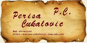 Periša Čukalović vizit kartica